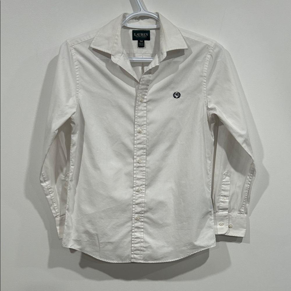 Ralph Lauren White Boys Shirt 14